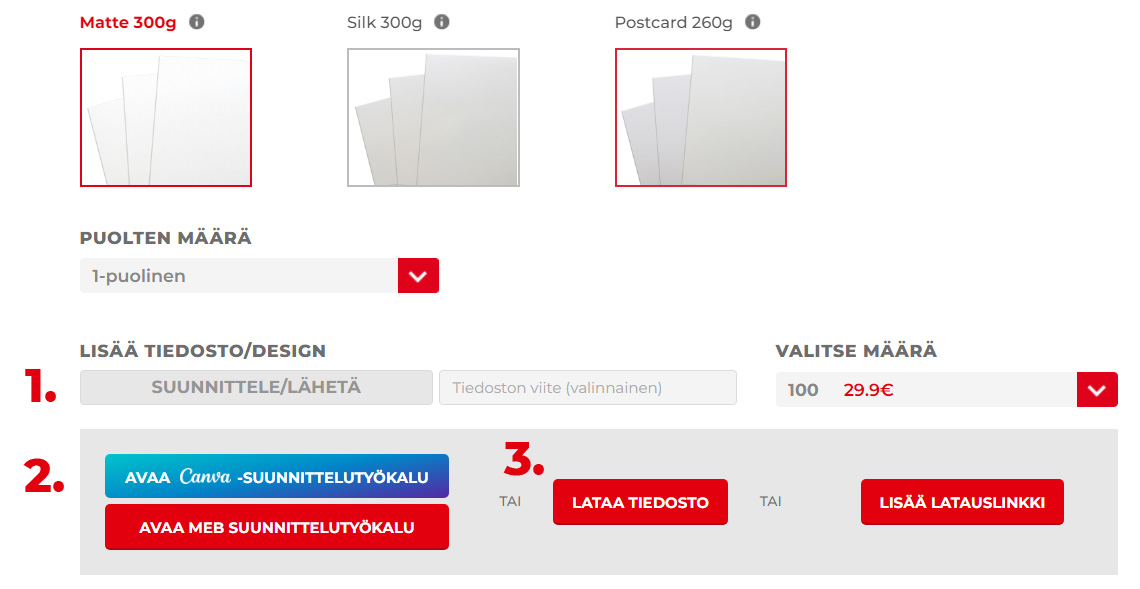 MEB Tuotesivu ja Canva-suunnittelutyökalu